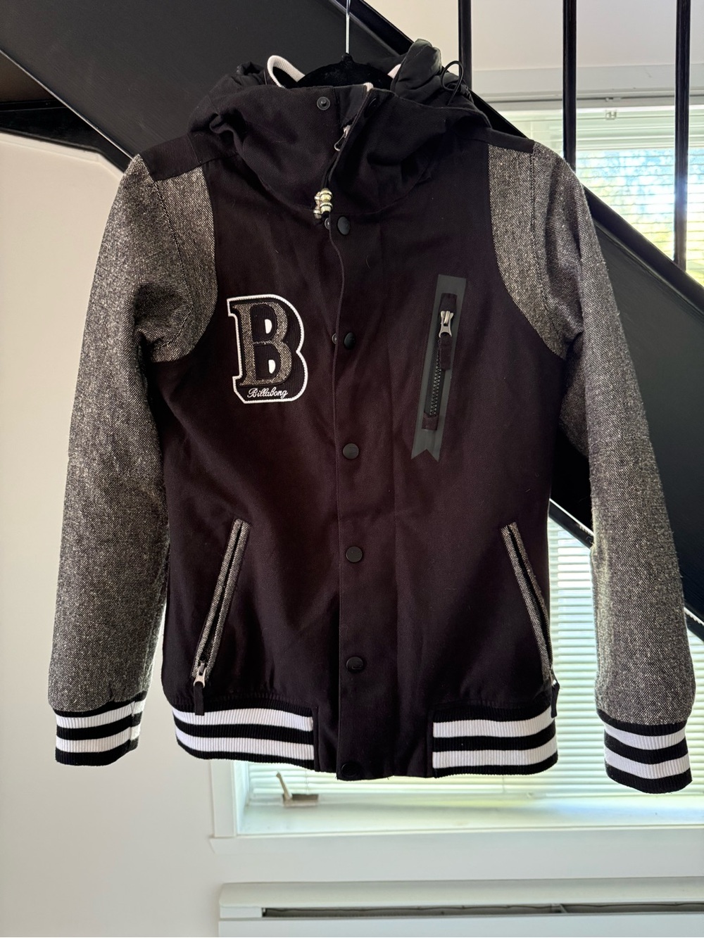 BILLABONG Black & Gray Jacket with Hood